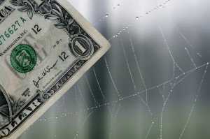 DollarBillInSpiderWeb 300x199 Radical New Years resolutions